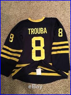 Jacob Trouba Game Worn Michigan Hockey Jersey New York Rangers Used Issued