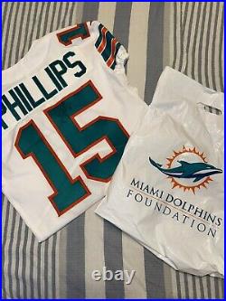 Jaelan Phillips Signed Team Issued Retro Miami Dolphins Jersey