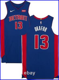Jahlil Okafor Detroit Pistons Player-Issued #13 Blue Jersey from