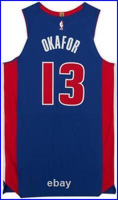 Jahlil Okafor Detroit Pistons Player-Issued #13 Blue Jersey from