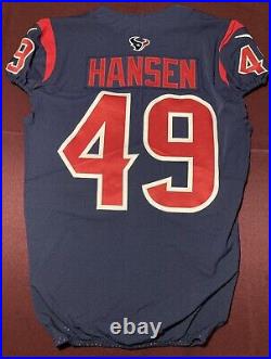 Jake Hansen Houston Texans NFL Team Issued Color Rush Game Jersey (Illinois)