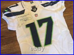 Jalen Saunders Game Used Issued Seattle Seahawks Jersey with COA #17