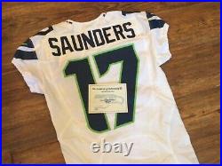 Jalen Saunders Game Used Issued Seattle Seahawks Jersey with COA #17