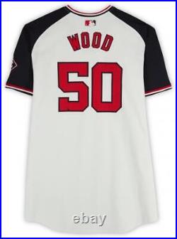 James Wood Nationals Player-Issued #50 White Alternate Jersey 2024 MLB Season