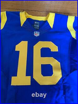 Jared Goff Signed Autographed Game / Team Issued Los Angeles Rams Jersey NFL