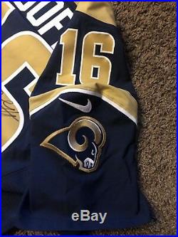 Jared Goff Team Issued Game Worn Autographed Jersey Signed Nike Los Angeles Rams