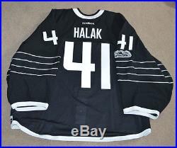 Jaroslav Halak 16-17 NY Islanders Game Issued Goalie Cut Jersey Centennial Patch
