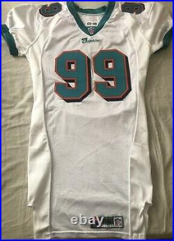 Jason Taylor Miami Dolphins 2000 authentic Nike team issued white game 99 jersey