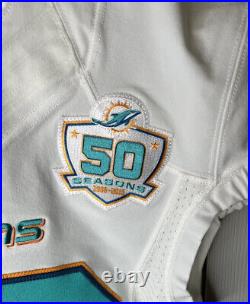 Jay Ajayi Authentic Miami Dolphins Team Issued Game Worn Jersey W 50 Year Patch