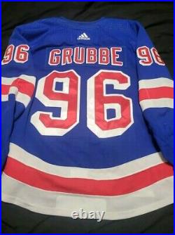 Jayden Grubbe NY Rangers Game Issued Blue Home Jersey