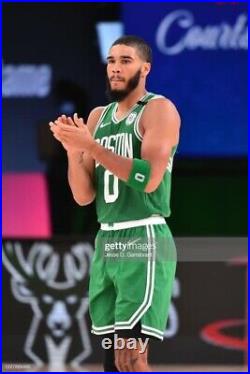 Jayson Tatum Celtics Game Issued Jersey Social Message Bubble Worn Used Nba 46+4