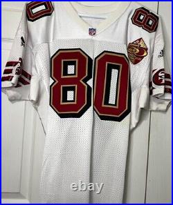 Jerry Rice Authentic Game Cut Team Issued San Francisco 49ers Adidas Jersey Sz48