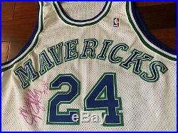 Jim Jackson Mavs Home Game Issued Pro cut Jersey