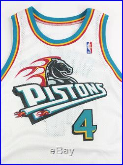 Joe Dumars 1997-98 Detroit Pistons Team Game Issued Team Pro Cut Jersey Bad Boys