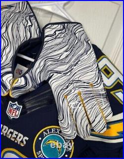 Joey Bosa Authentic San Diego Chargers Game Issued Jersey Spanos Patch + Gloves