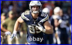 Joey Bosa Authentic San Diego Chargers Game Issued Jersey Spanos Patch + Gloves