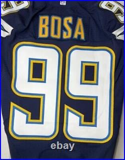 Joey Bosa Authentic San Diego Chargers Game Issued Jersey Spanos Patch + Gloves