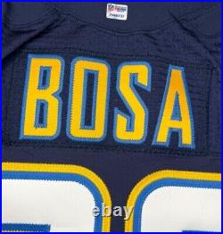 Joey Bosa Authentic San Diego Chargers Game Issued Jersey Spanos Patch + Gloves