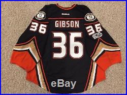 John Gibson Ducks Game Issued Team Jersey Edge 2.0 58G Goalie Cut NHL Jersey