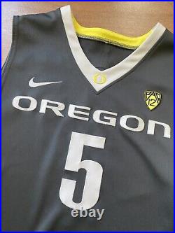 Jordan Bell Oregon Ducks Game Issued Worn NCAA Basketball Jersey 2014 Size 52+4
