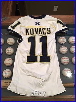 Jordan Kovacs Michigan Football Game Worn Jersey Legends Patch Used Worn Issued