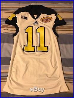Jordan Kovacs Michigan Wolverines Adidas Techfit Outback Bowl Game Issued Jersey