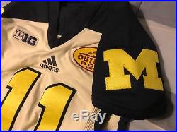 Jordan Kovacs Michigan Wolverines Adidas Techfit Outback Bowl Game Issued Jersey