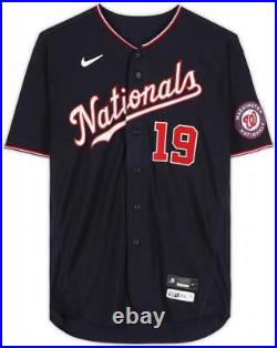 Josh Bell Washington Nationals Player-Issued #19 Navy Jersey from Item#13377597