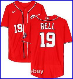 Josh Bell Washington Nationals Player-Issued #19 Red Jersey from Item#13377589