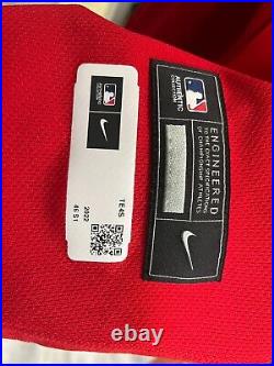 Josh Sborz Signed 2022 Texas Rangers Team Issued Red jersey Game MLB Holo 50th