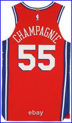 Julian Champagnie Philadelphia 76ers Player-Issued #55 Red Jersey Item#12768202