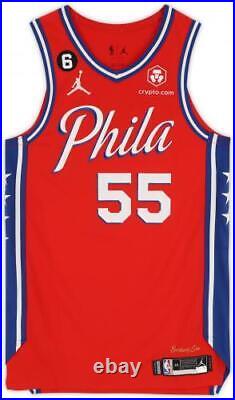 Julian Champagnie Philadelphia 76ers Player-Issued #55 Red Jersey Item#12768202