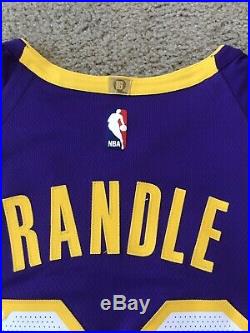 Julius Randle Lakers Jersey Purple Team Issued Pro Cut Game Worn Sz 50 Nike
