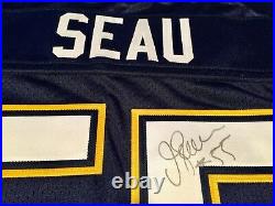 Junior Jr. Seau Team Issued Signed Chargers Pro NFL Game Jersey NFL/PSA Football