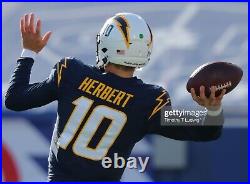 Justin Herbert 2020 ROOKIE Los Angeles CHARGERS GAME ISSUED Jersey