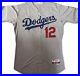 Justin-Sellers-Team-Issued-Away-Grey-Majestic-Jersey-Dodgers-L-Large-MLB-01-hxux