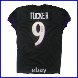 Justin Tucker Signed Custom Baltimore Game Issued Style & Stiched Jersey JSA W