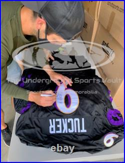 Justin Tucker Signed Custom Baltimore Game Issued Style & Stiched Jersey JSA W