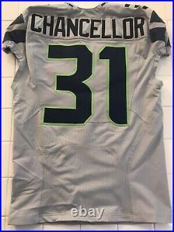 Kan Chancellor Team Issued Pro Cut Seattle Seahawks Game Jersey Game Worn Used