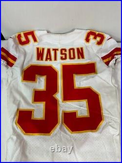Kansas City Chiefs Vs Colts Jaylen Watson Game Used Jersey Nike Away #35 White