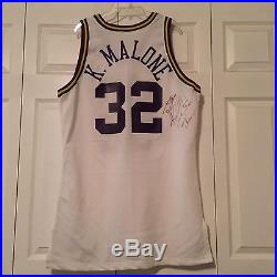 Karl Malone Signed Game Worn 93-94 Jersey Pro Cut Game Issued