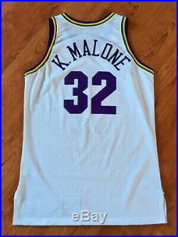 Karl Malone Utah Jazz 1992-93 NBA SIGNED AUTOGRAPHED Pro Cut Game Issued Jersey