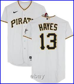 Ke'Bryan Hayes Pittsburgh Pirates Player-Issued #13 White Jersey Item#13357221