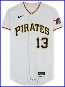 Ke'Bryan Hayes Pittsburgh Pirates Player-Issued #13 White Jersey Item#13357221