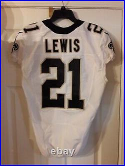 Keenan Lewis 2015 New Orleans Saints White Game Issued Used Jersey Sz 40