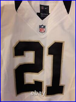 Keenan Lewis 2015 New Orleans Saints White Game Issued Used Jersey Sz 40