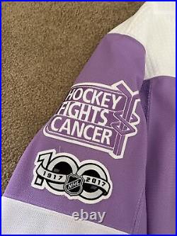 Keith Kinkaid 2017-18 Game Issued New Jersey Devils Hockey Fights Cancer Jersey