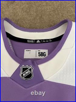 Keith Kinkaid 2017-18 Game Issued New Jersey Devils Hockey Fights Cancer Jersey