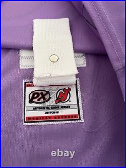 Keith Kinkaid 2017-18 Game Issued New Jersey Devils Hockey Fights Cancer Jersey