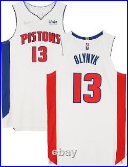 Kelly Olynyk Detroit Pistons Player-Issued #13 White Jersey from Item#12807408